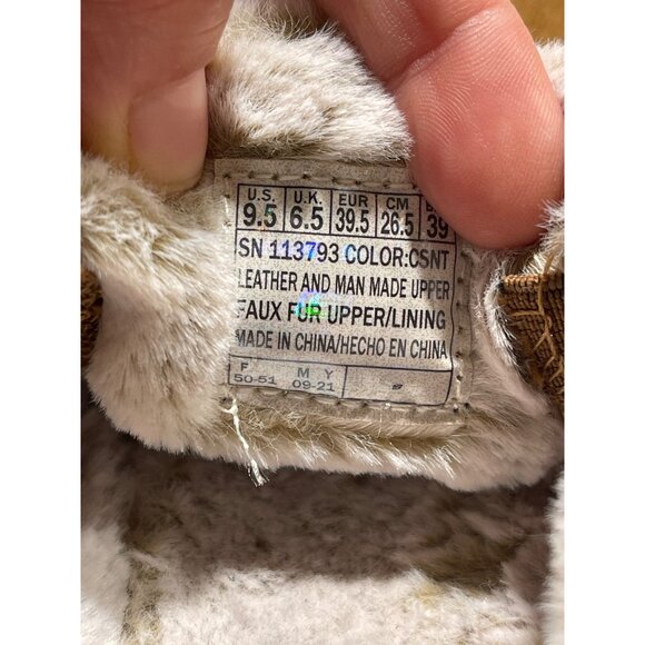 Skechers Bob Womens Faux Fur Memory Foam Slippers Tan Casual Indoor Outdoor 9.5 - Picture 4 of 8